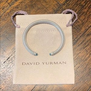 David Yurman cable Bracelet w/ Blue Topaz Diamonds